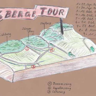 Skizzen der 3 Berge Tour (Herbst 2022)