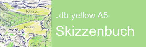 db yellow A5 Skizzenbuch
