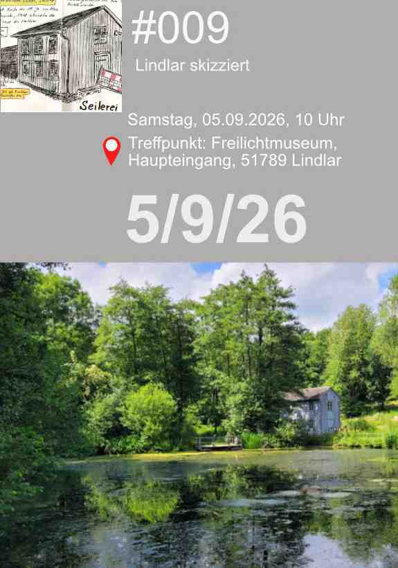 „Lindlar skizziert“ #009 am 05.09.2026